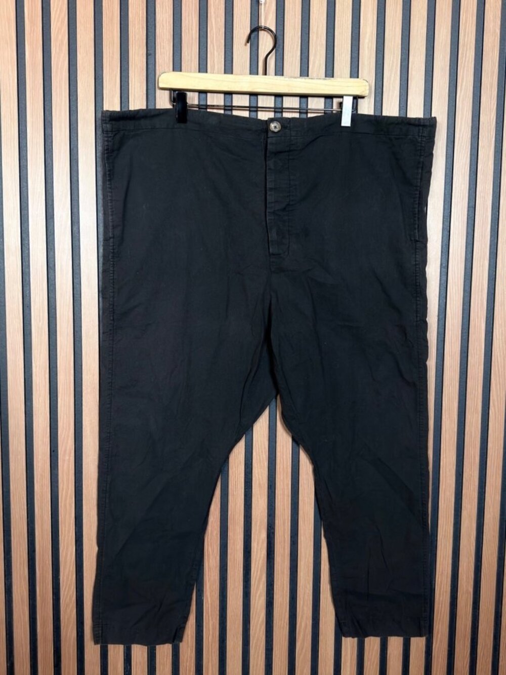 RTH Roger That Pants OS Gray Paperbag Pop On Cropped Drawstring Button Fly